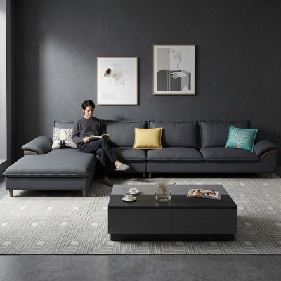 Textil Luxus Ecksofa L-form Polster Modern Relax Sitz Möbel Wohnlandschaft Eck