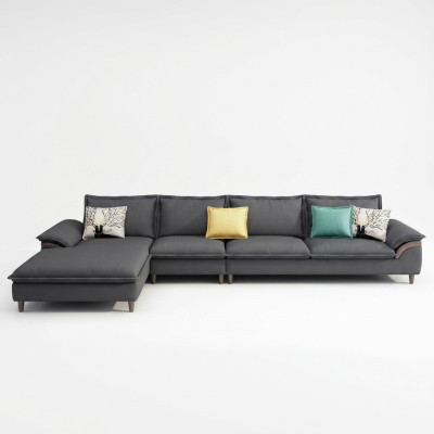 Textil Luxus Ecksofa L-form Polster Modern Relax Sitz Möbel Wohnlandschaft Eck