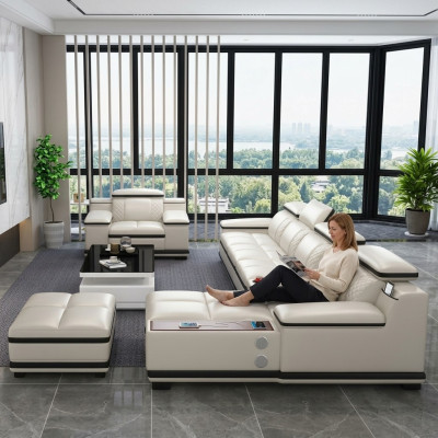 Möbel Wohnlandschaft Luxus Eckgarnitur Ecksofa Polster Sofas Couch Relax Lform