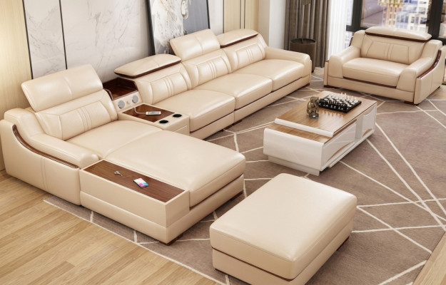 Sofa Möbel Wohnlandschaft Luxus Eckgarnitur Ecksofa L-form Polster Modern Couch