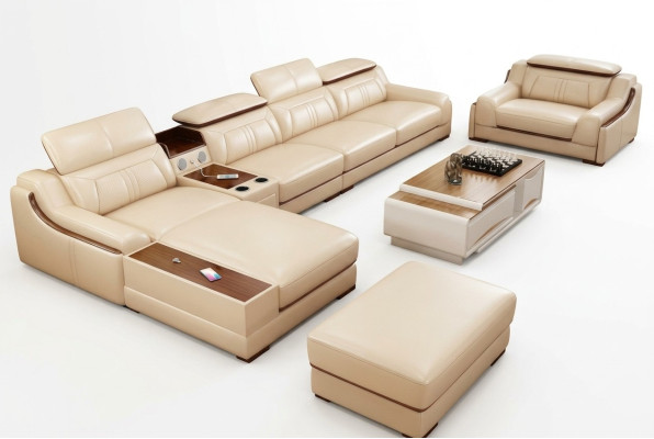 Sofa Möbel Wohnlandschaft Luxus Eckgarnitur Ecksofa L-form Polster Modern Couch