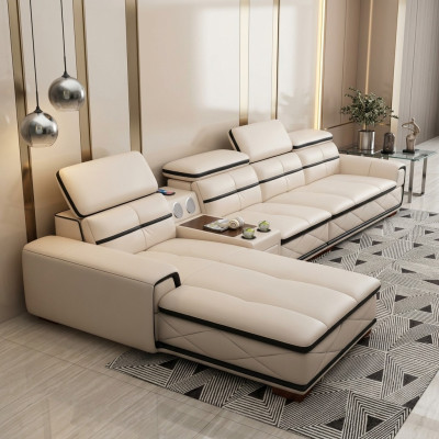 Sofa Möbel Wohnlandschaft Luxus Eckcouch Ecksofa L-form Polster Modern Sofas Neu