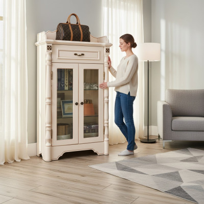 Schrank Kommode Vitrine Kolonial Stil Möbel Sideboard Anrichte Schränke Holz Neu