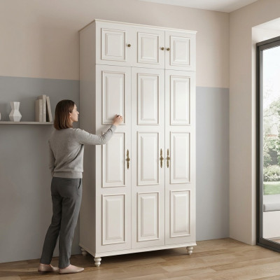 Klassischer Schrank Kleiderschrank Schlafzimmer Schränke Landhaus Stil Neu Möbel