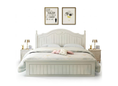 Bett Landhaus Stil Betten Doppel Holz Luxus Design Möbel Schlafzimmer Holzbett