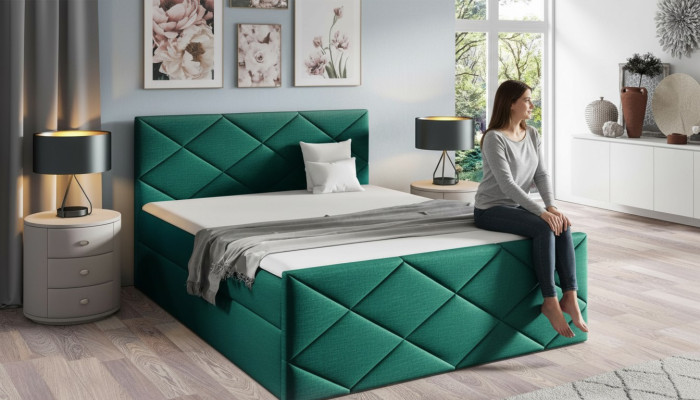Bett Bettkasten Boxspringbett 180x200 Schlafzimmer Design Doppel Modern