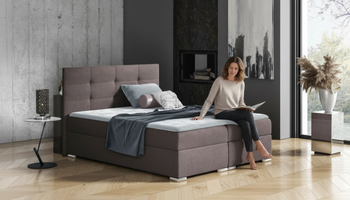 Bett Bettkasten Boxspringbett 160x200 Schlafzimmer Design Doppel Hotel Modern