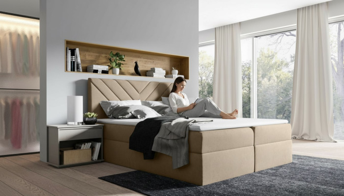 Bett Bettkasten Boxspringbett Doppel Hotel Modern Bettkasten Betten Schlafzimmer