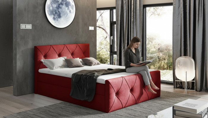 Bettkasten Bett Schlafzimmer Betten Boxspringbett Textil Design Doppel Hotel Neu