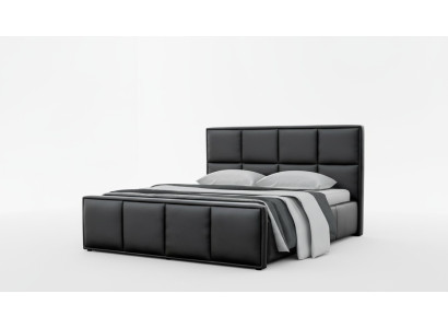 Doppelbett Bettrahmen Bett Möbel Polsterbett Betten Polyester Modern Schwarz