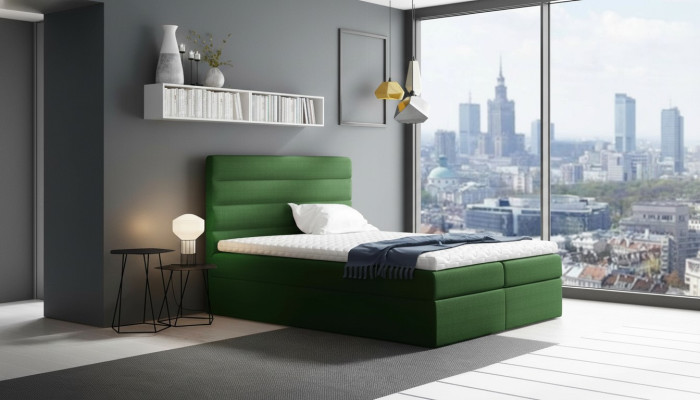 Bett mit Bettkasten Ehebett Betten Grün Polsterbett Boxspringbett Doppelbett Neu