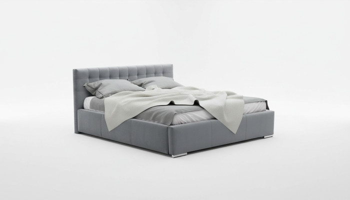 Bettrahmen Doppelbett Modern Ehebett Betten Polsterbett Grau Schlafzimmer 160 cm
