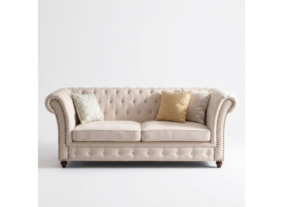 Chesterfield Sofagarnitur 321 Wohnlandschaft Sitz Design Couch Sofas Ledersofa