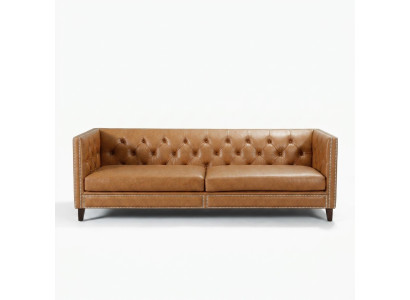 Sofa 4 Sitzer Polstersofa Modern Sitz Polyester Design Couch Orange