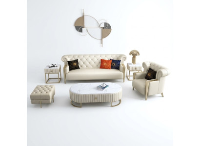 Sofagarnitur 321 Sitzer Garnitur Polster Couch Sofa Sofas Chesterfield