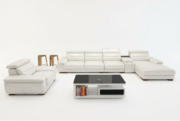Ecksofa L-form Kunstleder Eck Polstersofa Sitz Design Couch Sofas Wohnlandschaft