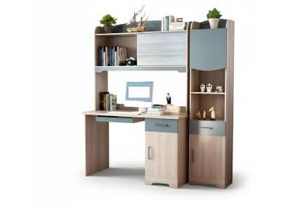 Klassische Schreibtisch Holz mit Schrank Jugendzimmer Möbel Sofort