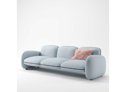 Sofa 3 Sitzer Sitz Sofas Stoff Wohnzimmer Design Couchen Polster Modern Möbel