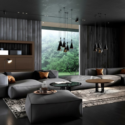 XXL Luxus Sofa Sitz Sofas Stoff Wohnzimmer Design Couchen Polster Modern 590 cm