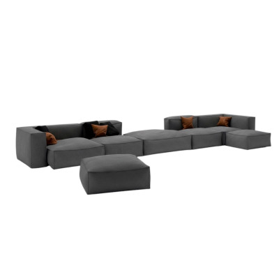 XXL Luxus Sofa Sitz Sofas Stoff Wohnzimmer Design Couchen Polster Modern 590 cm