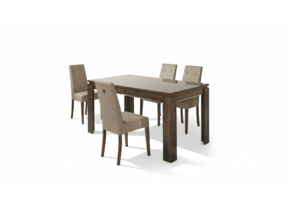 Stuhl Holz Polster Garnitur Wohnzimmer Esszimmer Essgruppe Gruppe Set 4tlg. Neu