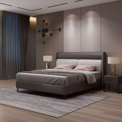 Design Bett Betten 180 x 200cm Dubai Doppel Hotel Holz Schlafzimmer