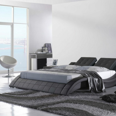 Luxus Doppel Hotel Ehe Betten Holz Schlaf Zimmer Leder Bett Polster