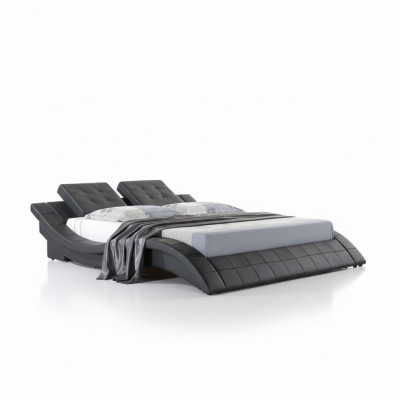 Luxus Doppel Hotel Ehe Betten Holz Schlaf Zimmer Leder Bett Polster