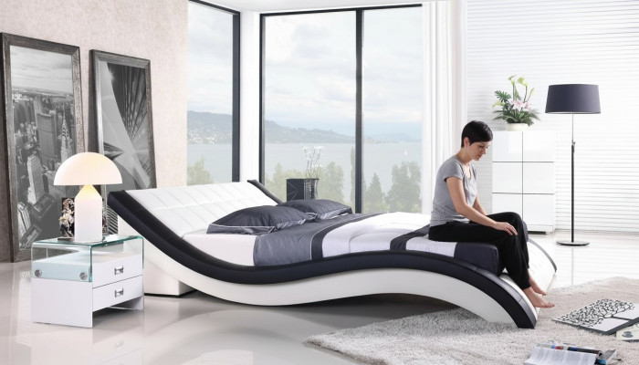 Doppel Hotel Betten Ehe Schlafzimmer Textil Bett Polster Design Luxus