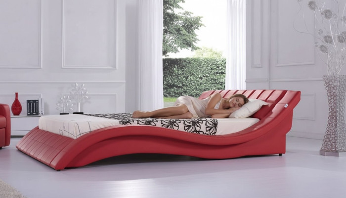 Doppel Ehe Bett Betten XXL Leder Gestell Neu Doppelbett Designer Polster