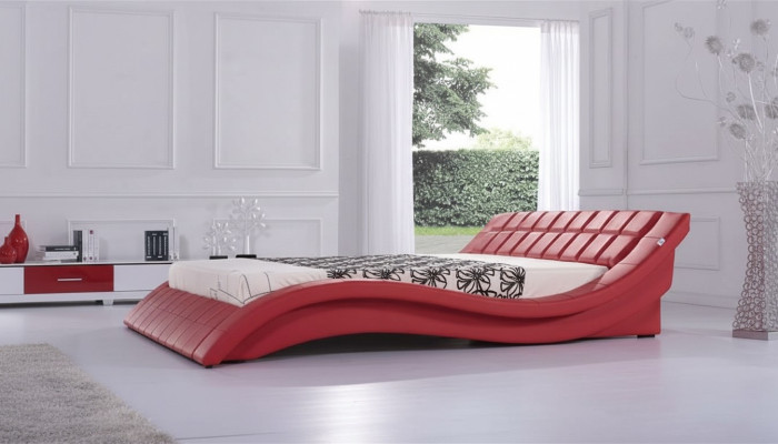 Doppel Ehe Bett Betten XXL Leder Gestell Neu Doppelbett Designer Polster