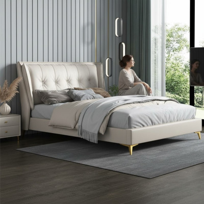 Betten Leder Hotel Luxus Polster Italienische Möbel Designer Bett Schlafzimmer