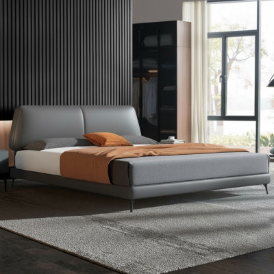 Design Luxus Doppel Hotel Betten Ehe Leder Luxus Schlafzimmer Bett