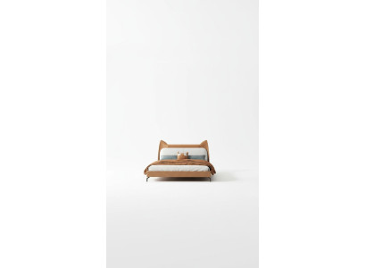Modernes Hotel Leder Stoff Doppelbett 160x200cm Designer Bett Doppel