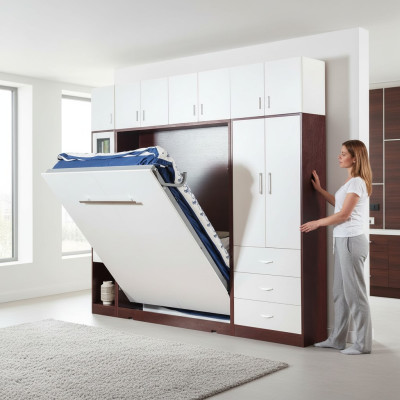 Schrank Bett Wandschrank Betten Wohnwand Schlafzimmer Gästezimmer Möbel Regal