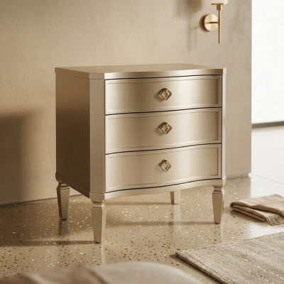 Beistell Schlaf Zimmer Metall Glanz Tische Konsolen Design Nacht Tisch Konsole