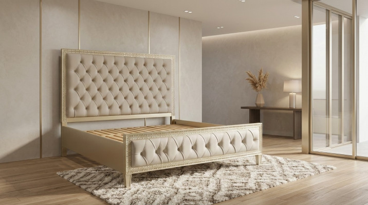 Betten Luxus Bett Hotel Royal Möbel Stoff Design Einrichtung Polsterbett Rahmen