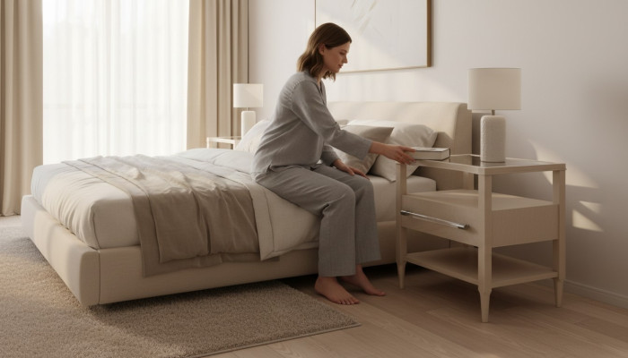 Nachttisch Tische Schlaf Zimmer Luxus Holz Design Nacht Tisch Konsole Beistell