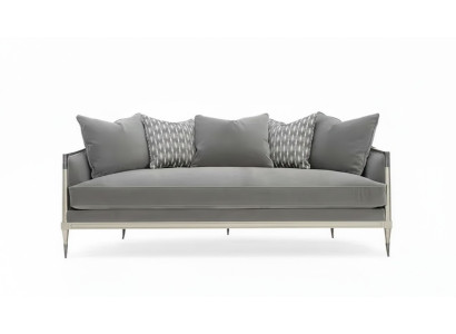 Wohnzimmer Stoff Couch Sofa 3 Sitzer Designer Couchen Couch Grau Textil Polster