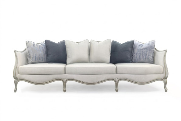 Design Sofa 3 Sitzer Stoff Couch Sofa Polster Sofas Wohnzimmer Dreisitzer Möbel