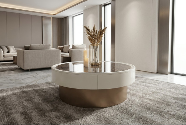 Design Metall Holz Gold Sofa Wohnzimmer Tische Beistell Rund Tisch Couchtisch