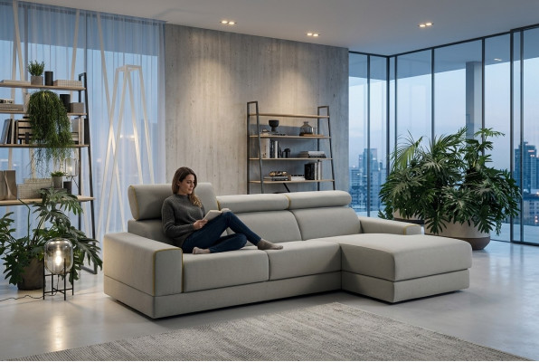 Ladestation Eckcouch Sofa Couch Sofas Couchen Garnitur Möbel Stoff alfitalia Neu