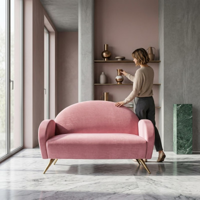 Design Büro Office Kanzlei Bank Couchen Sofa 2 Sitzer Couch Polster Stoffsofa