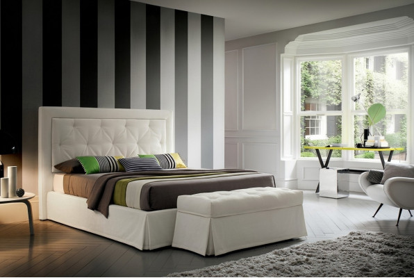 Chesterfield Betten 180x200cm Schlaf Zimmer Textil Stoff Bett Design Luxus Hotel