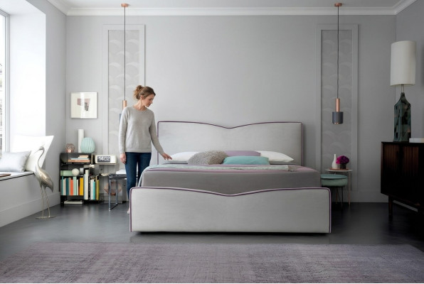 Doppelbett 200x200cm Designer Bett Doppel Betten Neu Modernes Hotel Leder Stoff