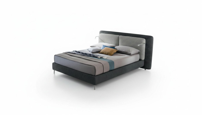 Doppel Hotel Betten Schlafzimmer Textil Bett Polster Design Luxus Holz Italien