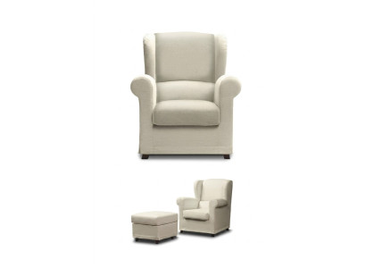 Loungesessel Cocktailsessel Relaxsessel Lehn Polster Sessel + Hocker Clubsessel