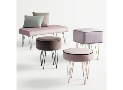 Sitzhocker Ottomane Hocker Sitz Beistell Fußhocker Rund Hocker Polsterhocker