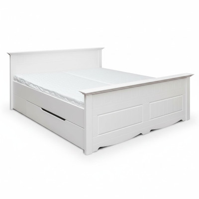 Lit Rembourrage Design Holzbetten Double Lits Blanc 180x200 Sommeil Chambre