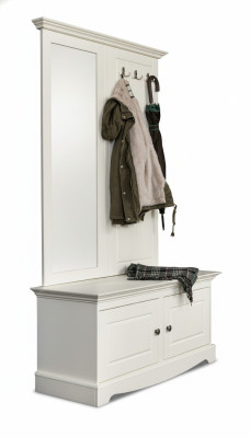 Landhaus Bauern Garderobe Holz Ständer Garderoben Schuhschrank 2tlg. Schränke